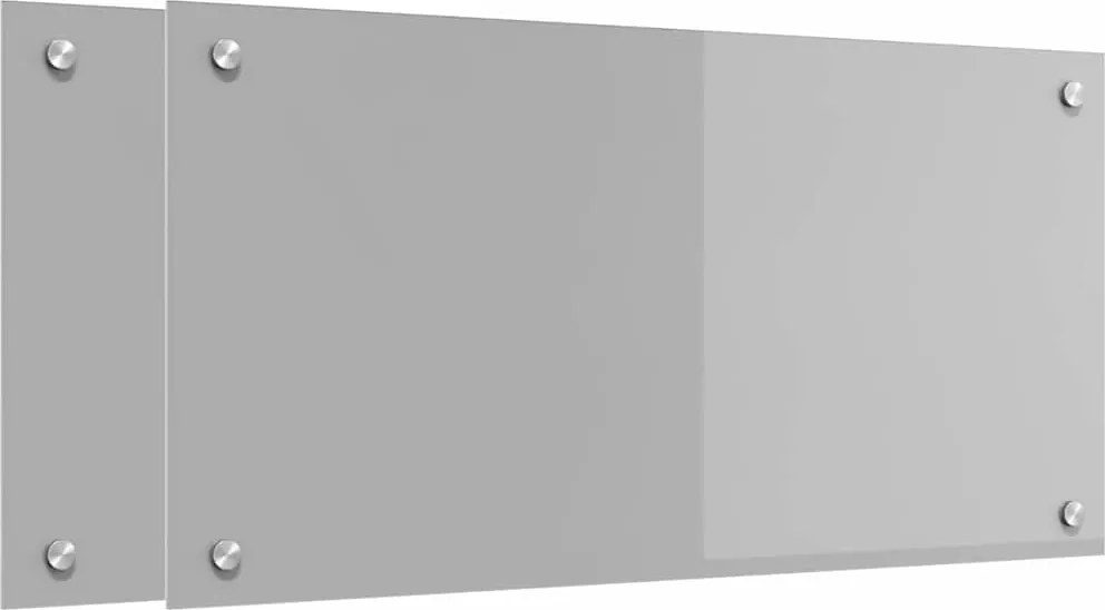 vidaXL Panou de bucătărie 2 pcs Gri deschis 80 x 40 cm