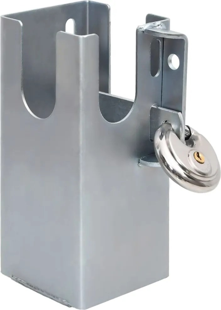 vidaXL Dispozitiv blocare cârlig remorcă argintiu 11x11x23,5 cm oțel