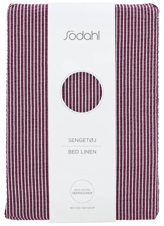 Lenjerie de pat mov din bumbac pentru pat de o persoană 140x200 cm Cheerful – Södahl