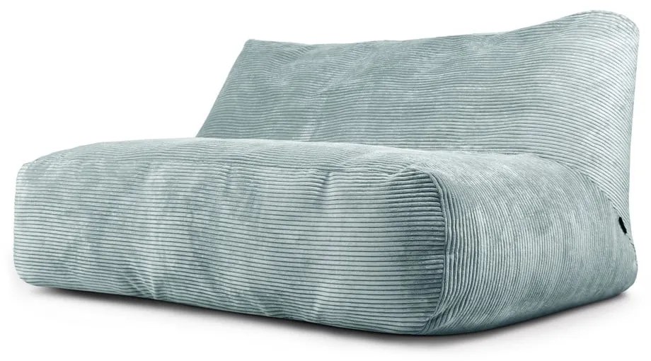 Fotoliu bean bag verde mentă cu tapițerie din catifea reiată Sofa Tube 160 – SLOWDOWN
