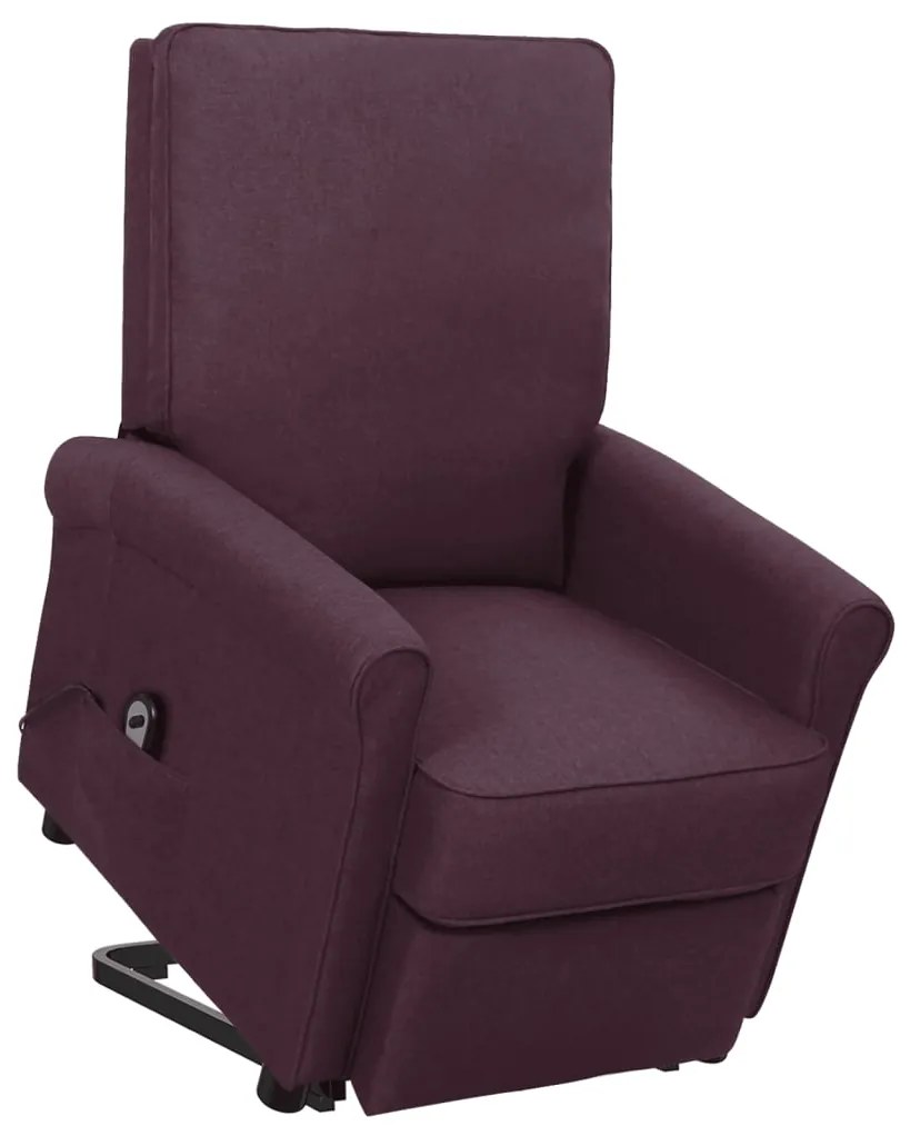 3098148 vidaXL Fotoliu rabatabil cu ridicare, violet, material textil