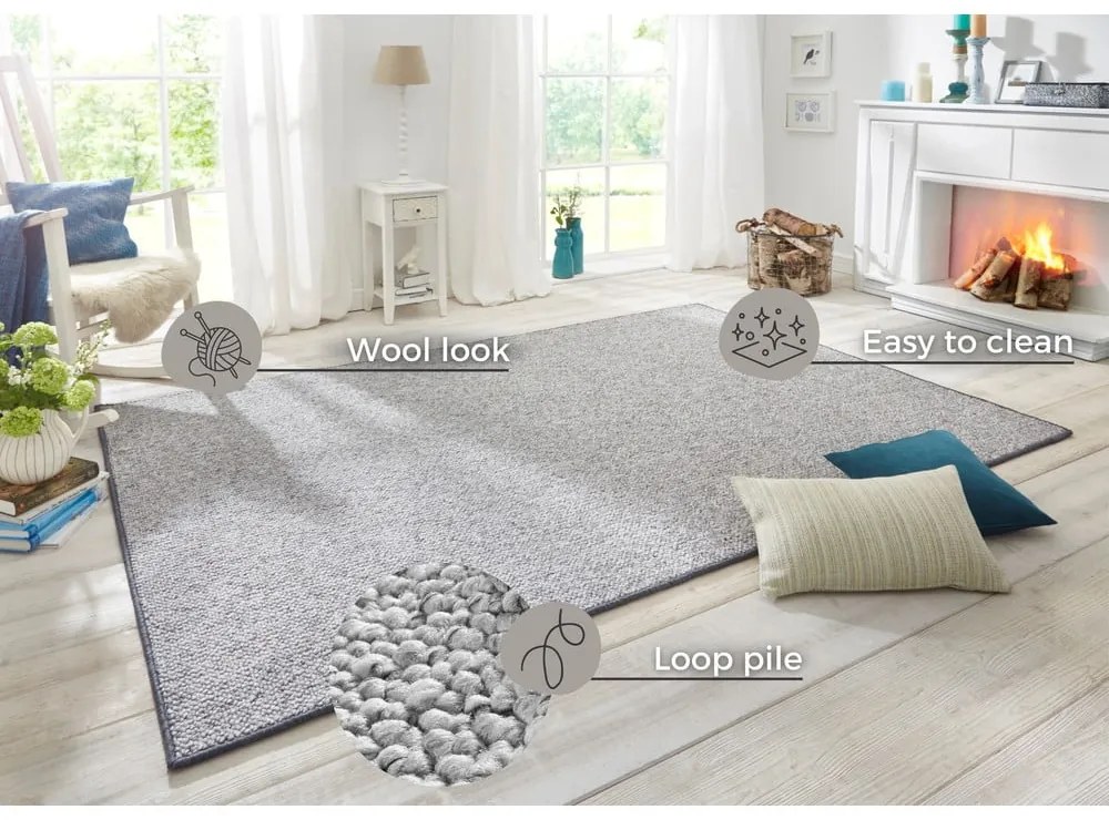 Covor gri 60x90 cm Wolly – BT Carpet