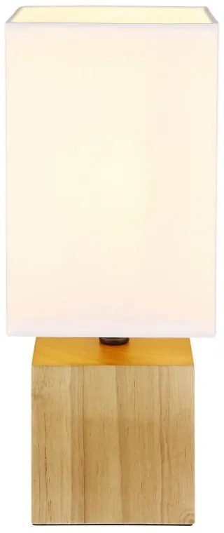 Veioza, lampa de masa design modern Valentino natur, alb