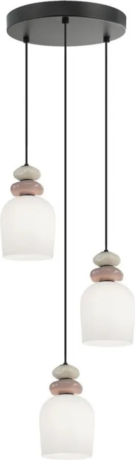 Candelabru suspendat pe cablu HILDA 3xE14/40W/230V negru/maro