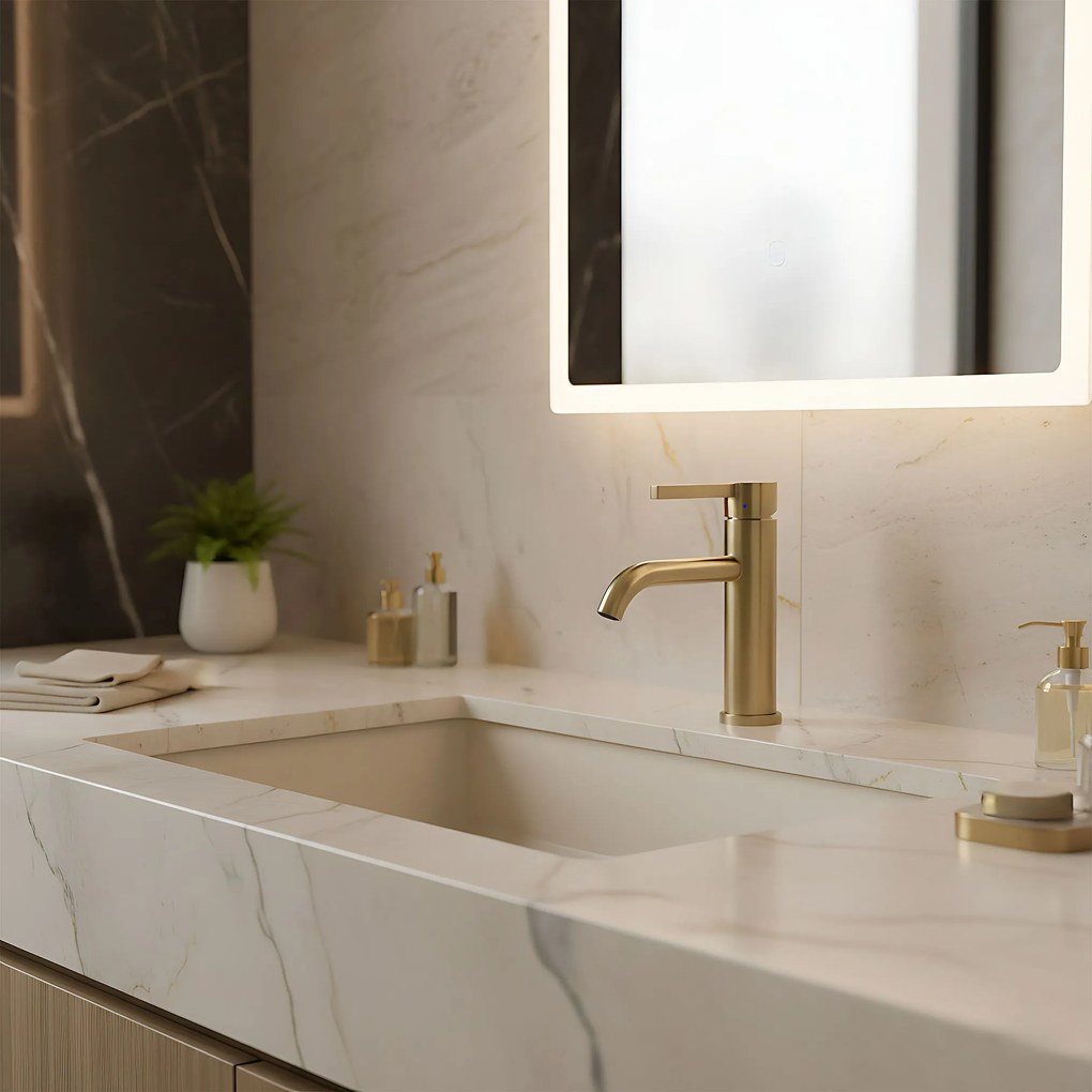 Baterie pentru baie Rea Foster Brush Gold Low