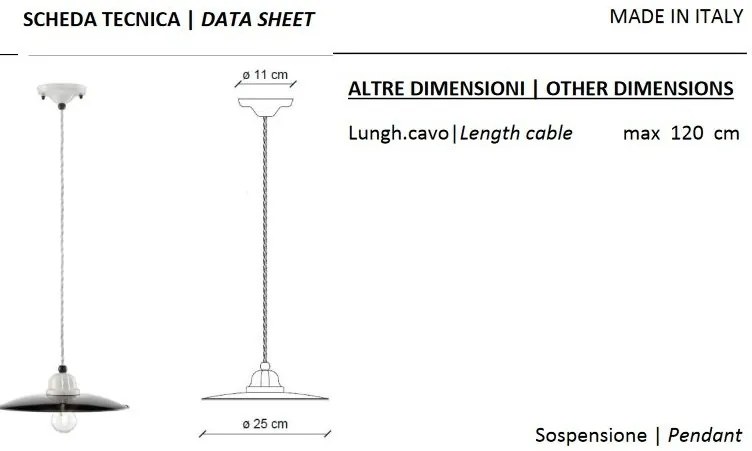 Lustra, Pendul design retro realizata manual B&W, diametru 25cm
