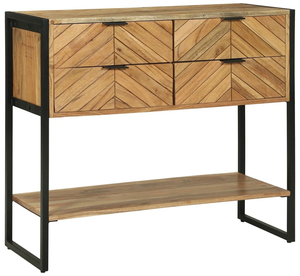 vidaXL Masă consolă 90x35x80 cm Lemn masiv Acacia
