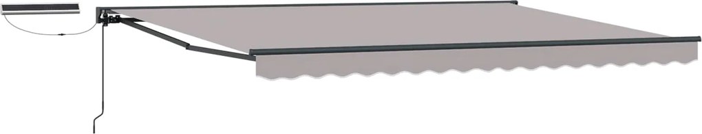 vidaXL Cort electric retractabil Gri deschis 4 × 3 m