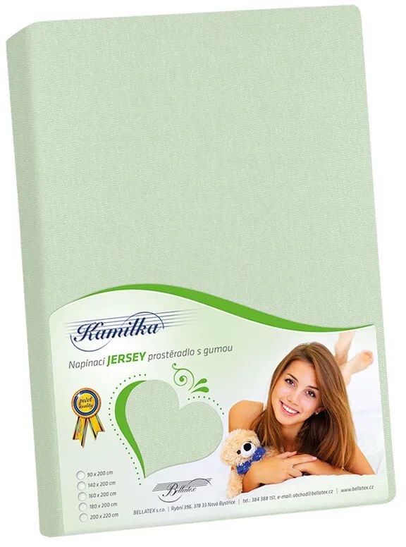 Bellatex Jersey cearșaf salvie