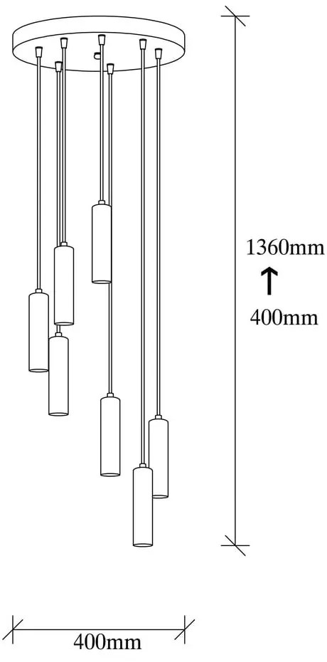 Lustră neagră/aurie ø 40 cm Tempo – Opviq lights