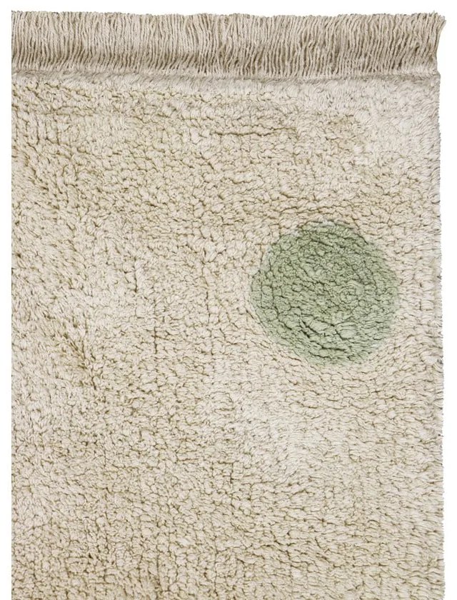 Covor pentru copii kaki/crem lavabil/țesut manual din bumbac 120x160 cm Hippy Dots Olive – Lorena Canals