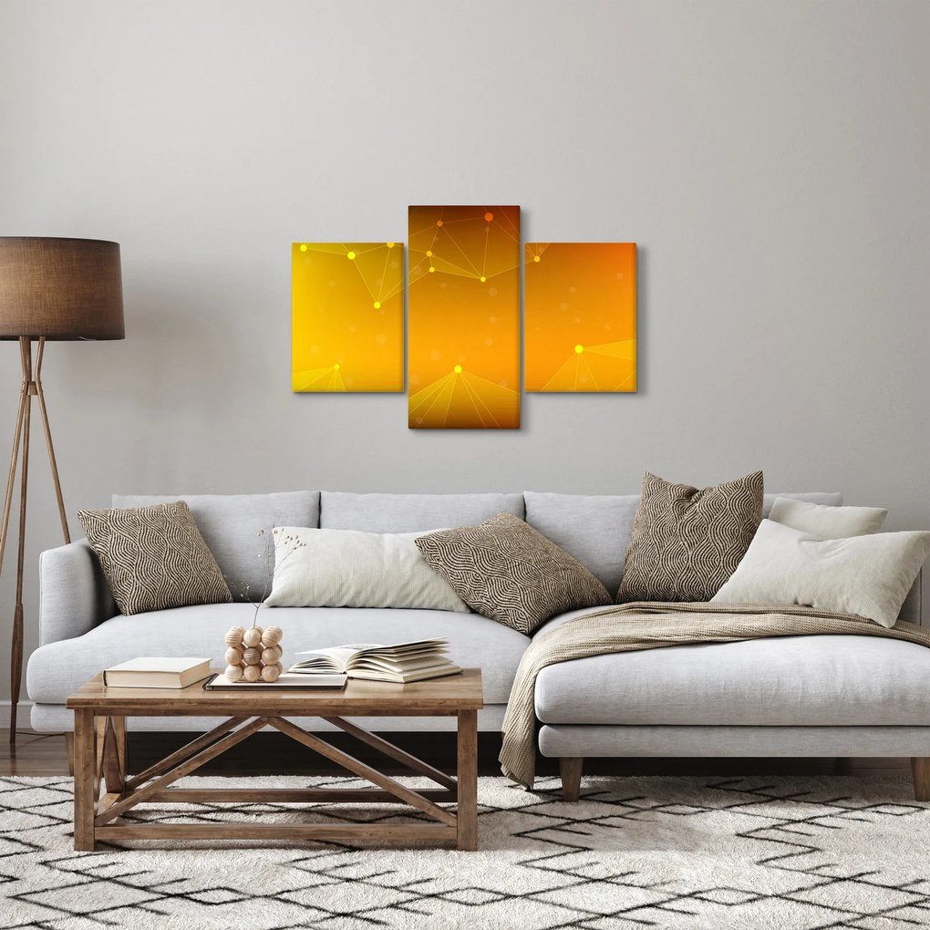 Tabloul abstract galben (90x60 cm)