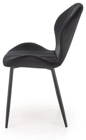 Set 4 scaune K538 velvet negru