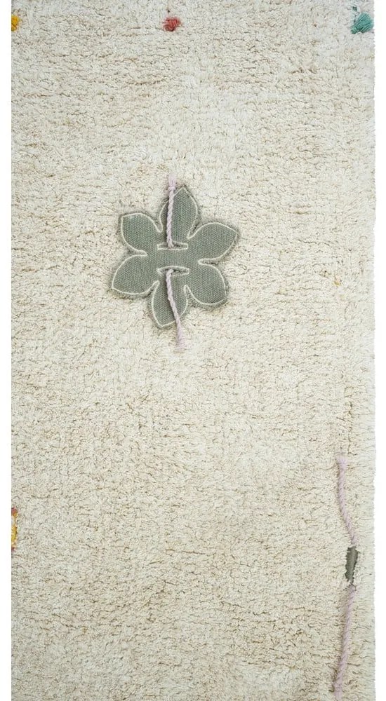 Covor de joacă pentru copii crem din bumbac 120x160 cm Wildflowers – Lorena Canals