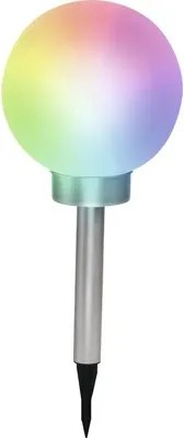Lampa solara sfera cu LED RGBW Ø200 mm, culori interschimbabile