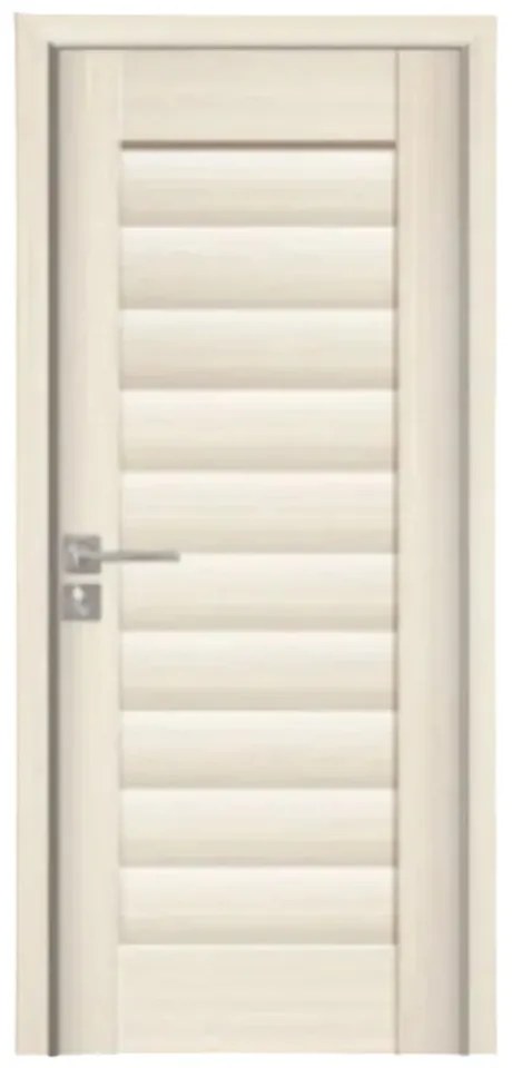 Usa Interior din MDF Novo Doors ND01 LUX PREMIUM, Cadru din Lemn Masiv, KIT COMPLET, Toc Reglabil de 10 CM INCLUS, Plinta pe Ambele Parti (Culoare:
