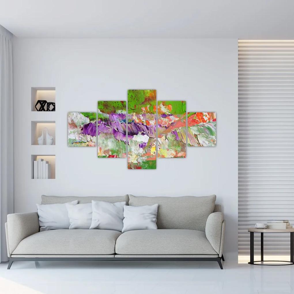 Tablou cu abstracție - pictura (125x70 cm), în 40 de alte dimensiuni noi