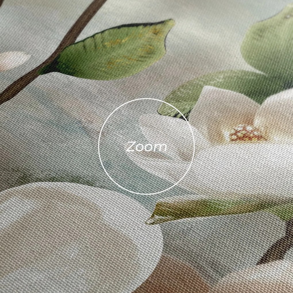 Tablou Canvas, 80x160cm, Dormitor si Living, Flori, Magnolii, Magnolino