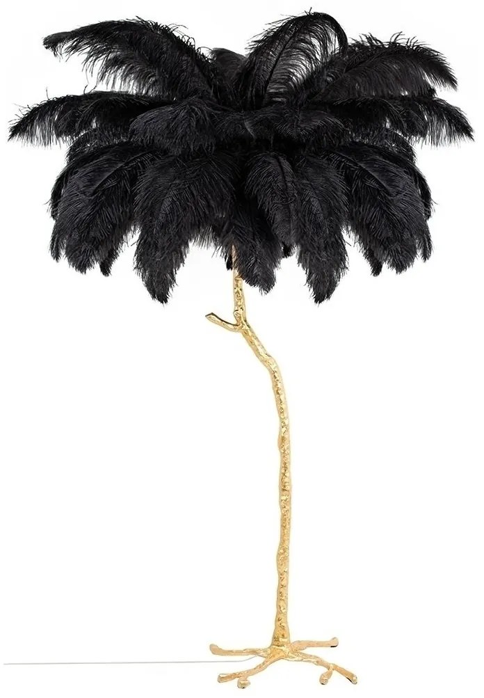 Lampa de podea design spectaculos cu pene de strut Palmier