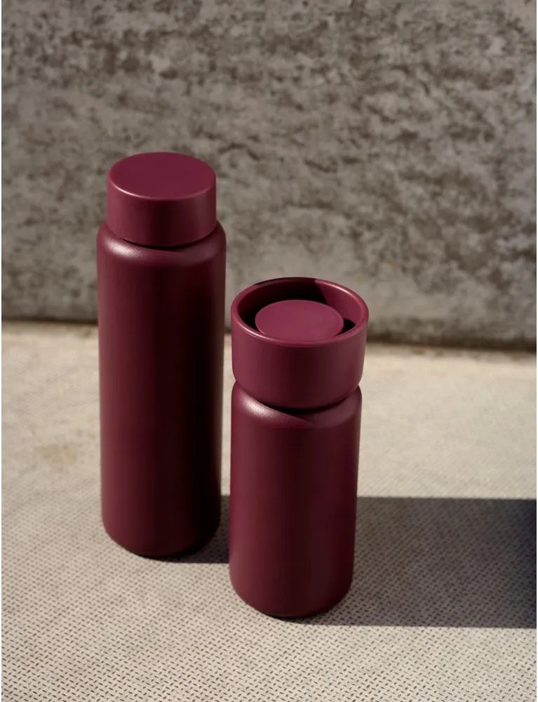 Cană termos burgundy din oțel inoxidabil 650 ml Singles – Zone