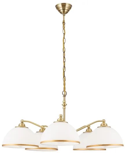 Lustră pe lanț Orion LU 1838/5 OLD LAMP 5xE27/40W/230V alb/bronz