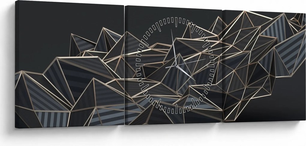 Tablou abstracției (cu ceas) (90x30 cm)
