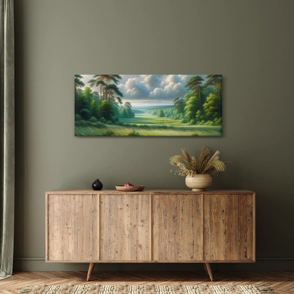 Tablou - Peisaj verde (120x50 cm)