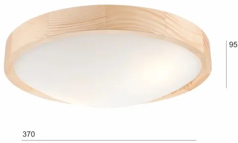 Plafonieră NATURAL SLIM 2xE27/60W/230V ø 37 cm pin