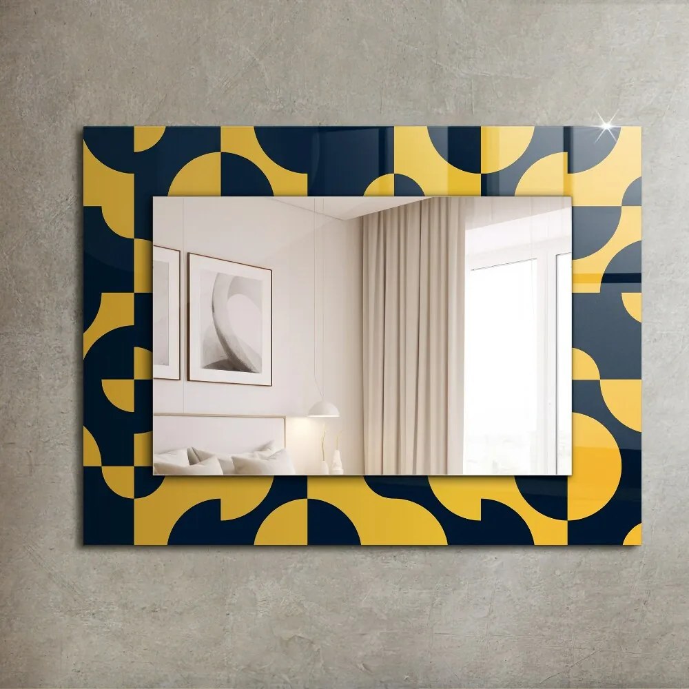 Decorare de perete cu oglindă Model geometric abstract