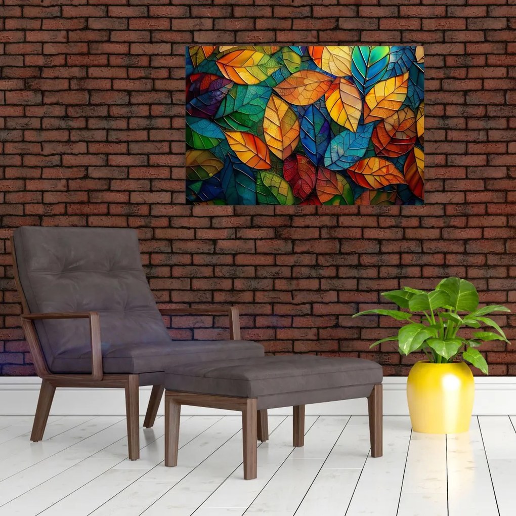 Tablou - Mozaic din frunze (90x60 cm)