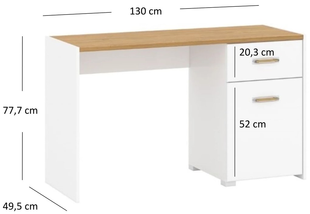 Masă PC Andre (alb mat). 1052714