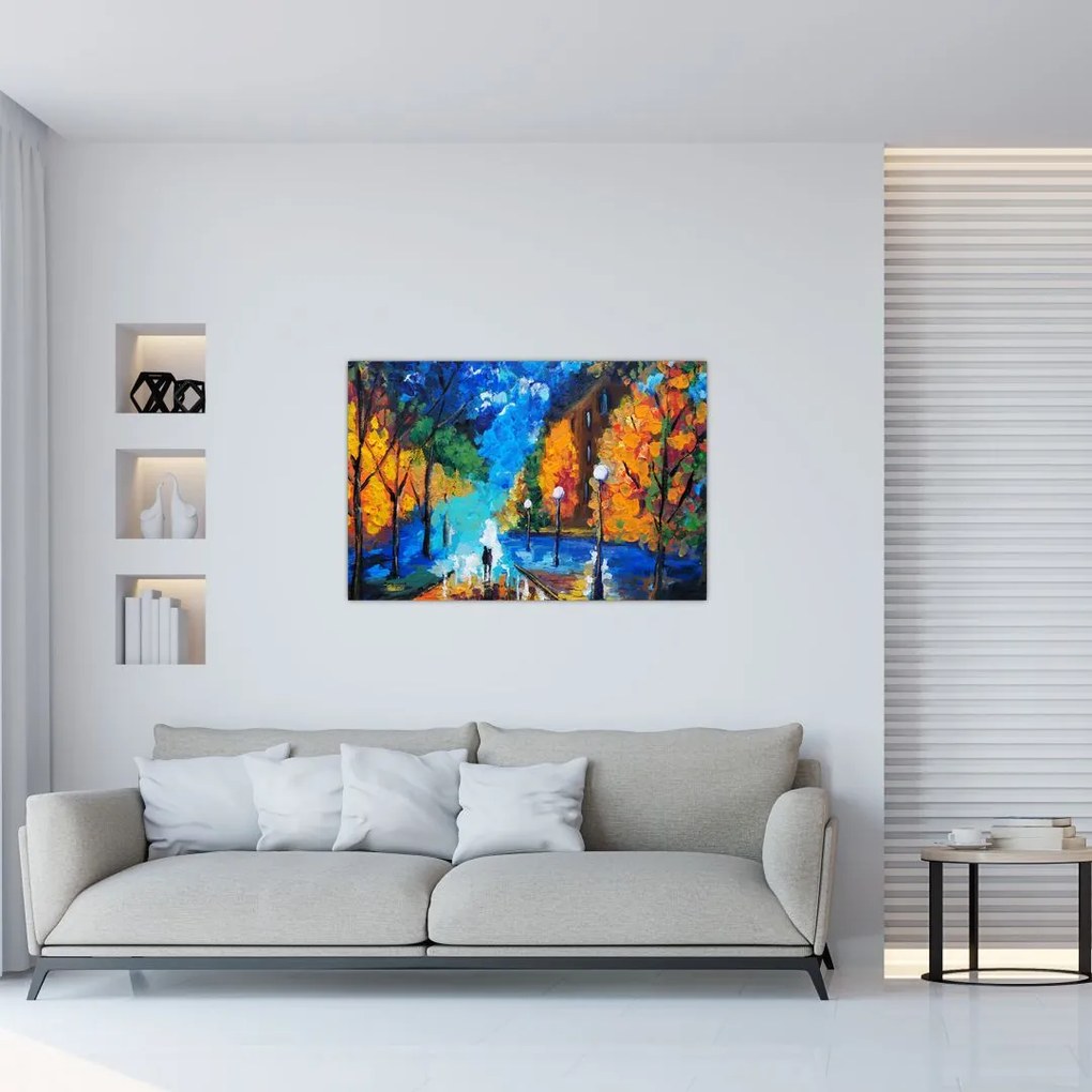 Tablou - Îndrăgostiții, Pointilism (90x60 cm)