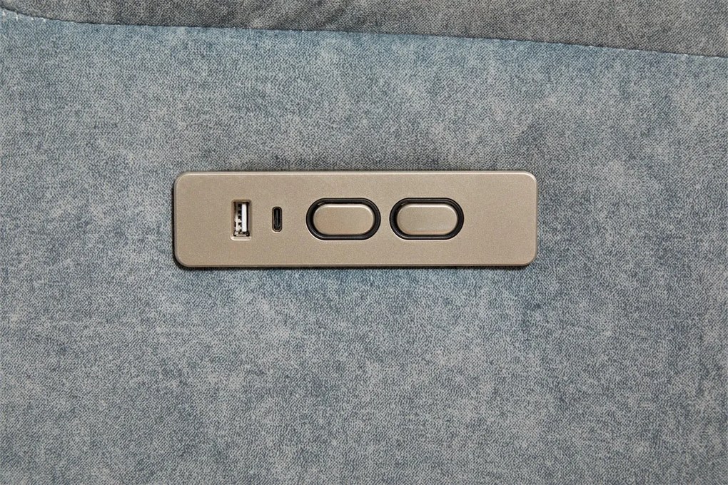 Set canapea dumonde 3+2+1, reclinere electrice, incarcare wireless, priza, masuta, suport pahare Sorren