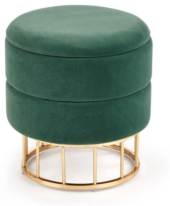 Taburet tapitat Minty Velvet Verde / Gold