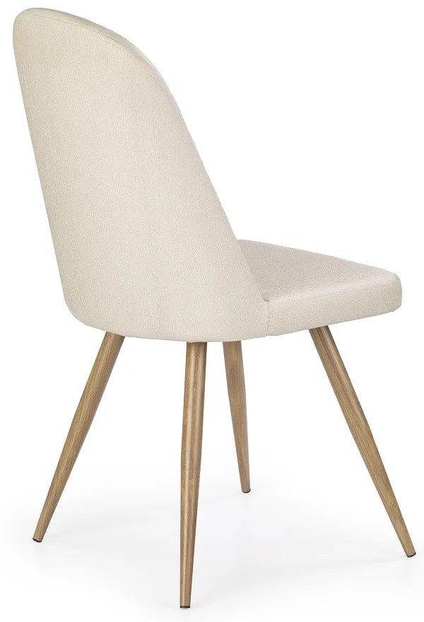 Scaun de bucaterie Adel, crem/lemn natural