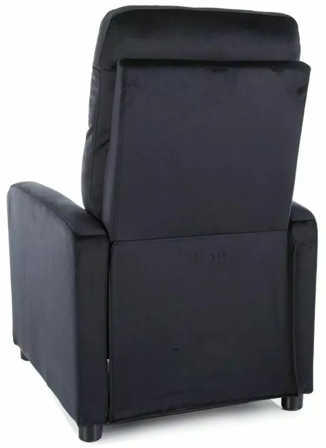 Fotoliu Otus velvet negru Blu19 H100 cm