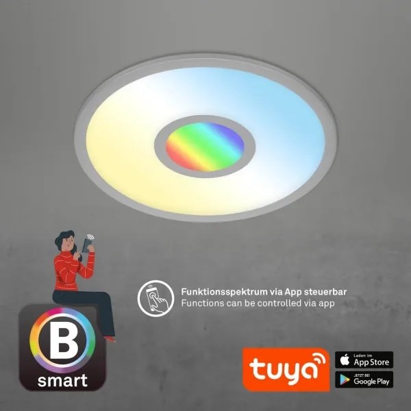 Plafonieră LED RGB dimabilă Brilo CENTRO LED/24W/230V Wi-Fi Tuya + telecomandă