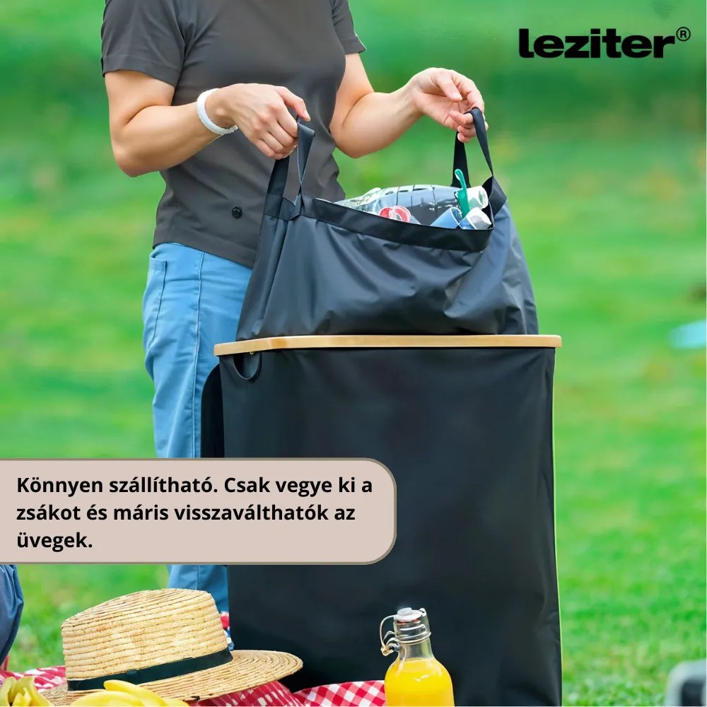 Colector selectiv de sticle 100l negru