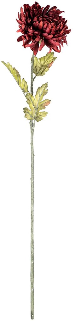 Crizantemă artificială, înălțime 74 cm, vin