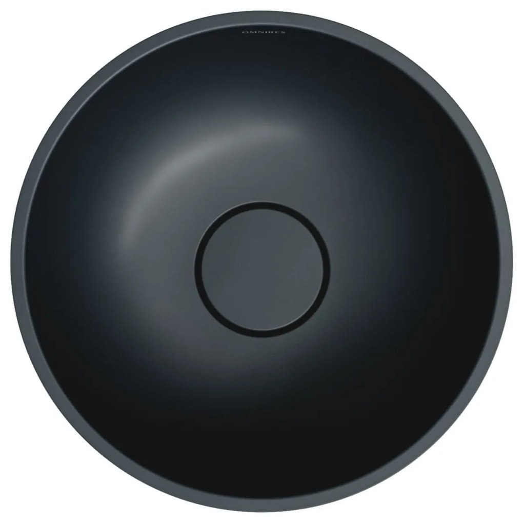 Omnires Shell M+ lavoar 35x35 cm rotund sub blat negru SHELL350UNBLV