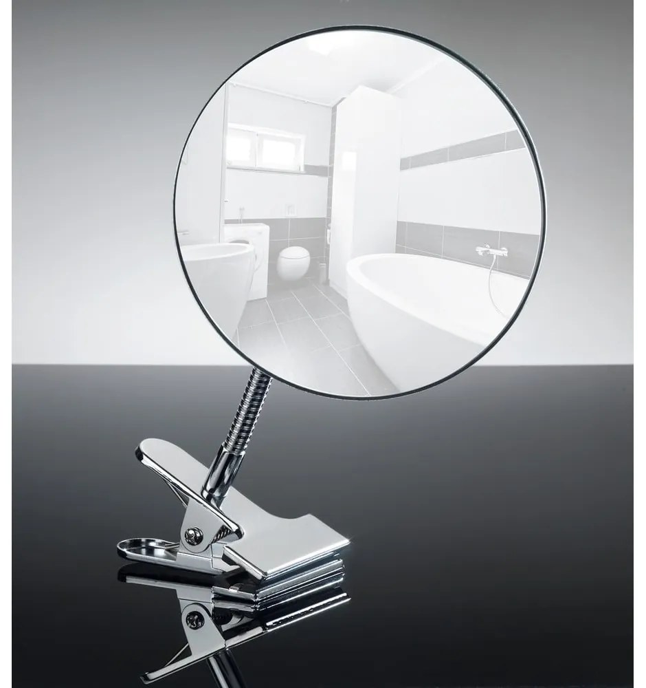 Oglindă cosmetică (5x) de mărire ø 15 cm Clip – Wenko