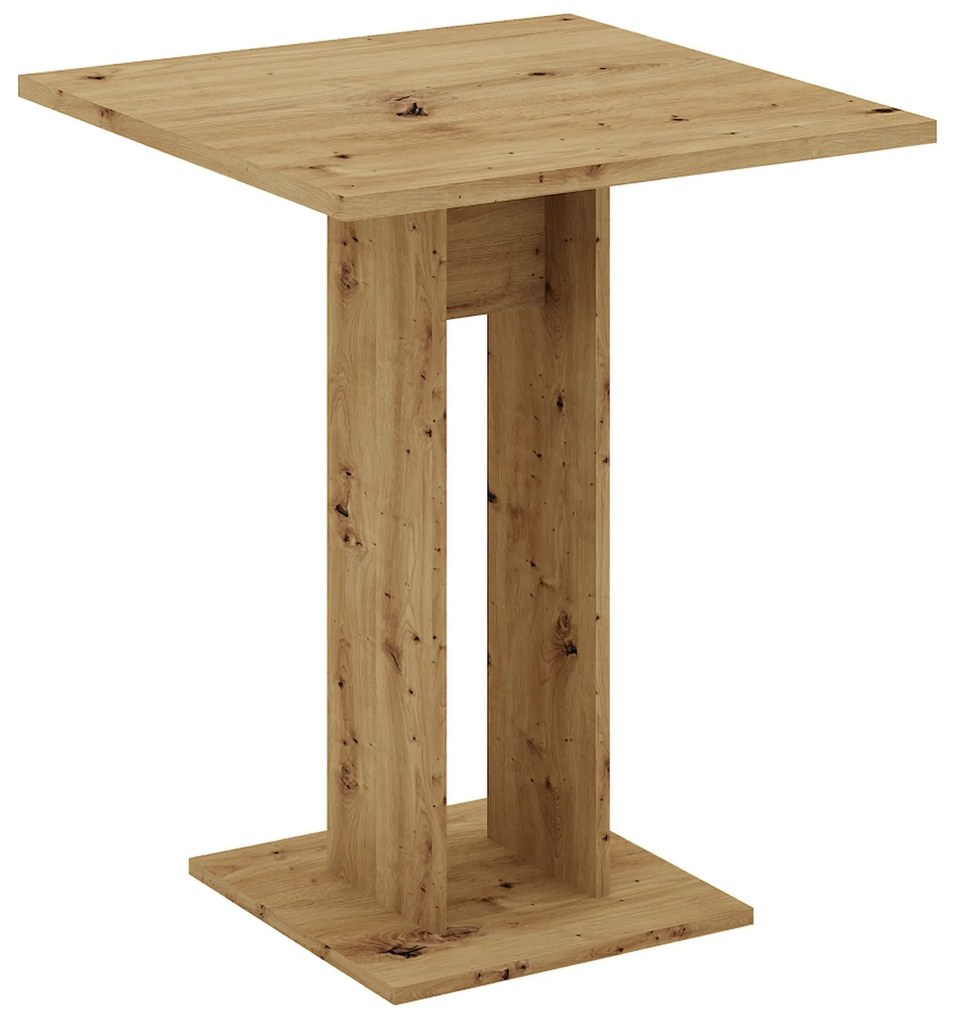 Masa EVERET, stejar artisan, DTD laminat, 68x68x78 cm