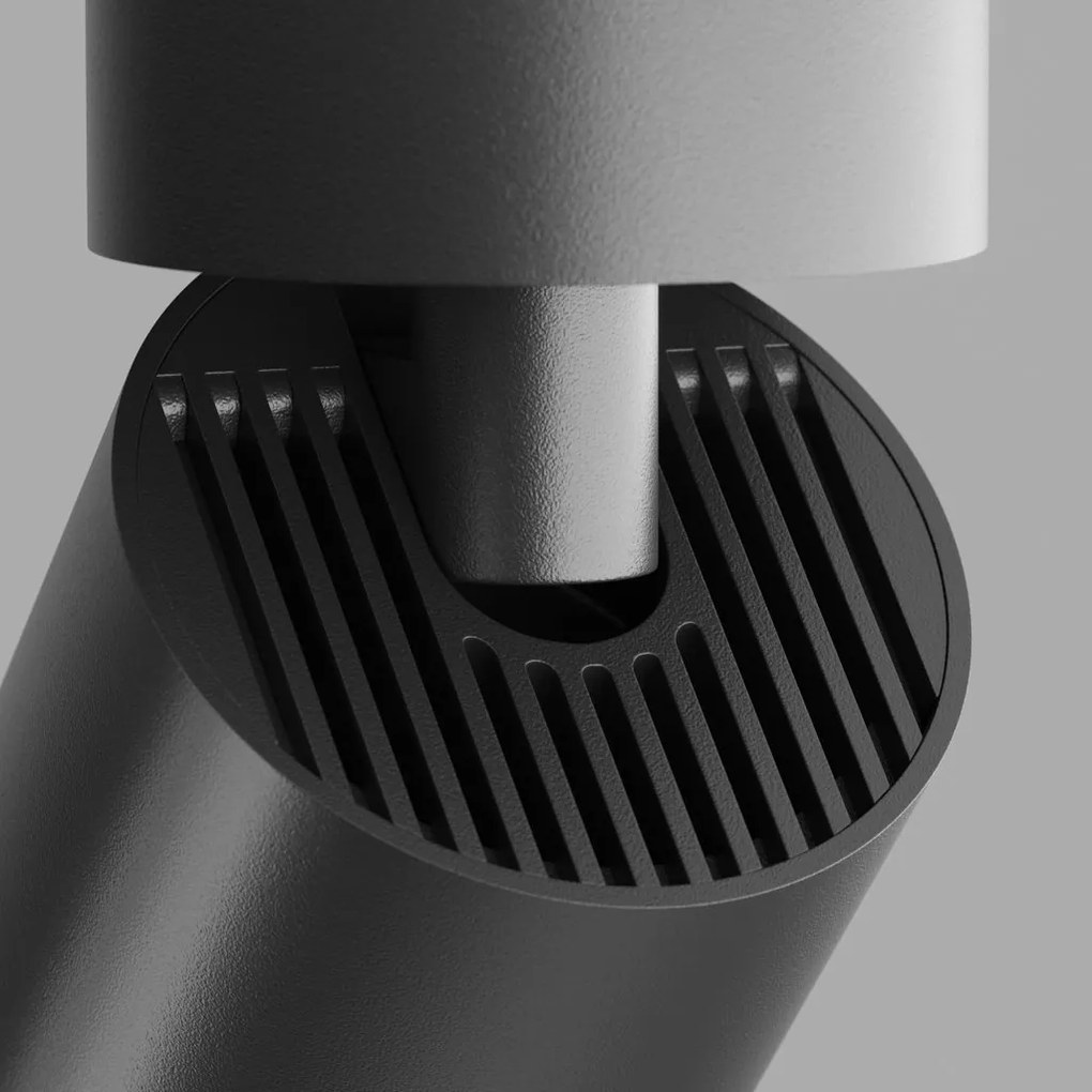 Aplica de perete / tavan design tehnic Focus S negru