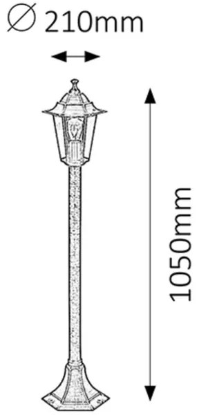 Rabalux 8240 - Corp de iluminat exterior VELENCE 1xE27/60W/230V