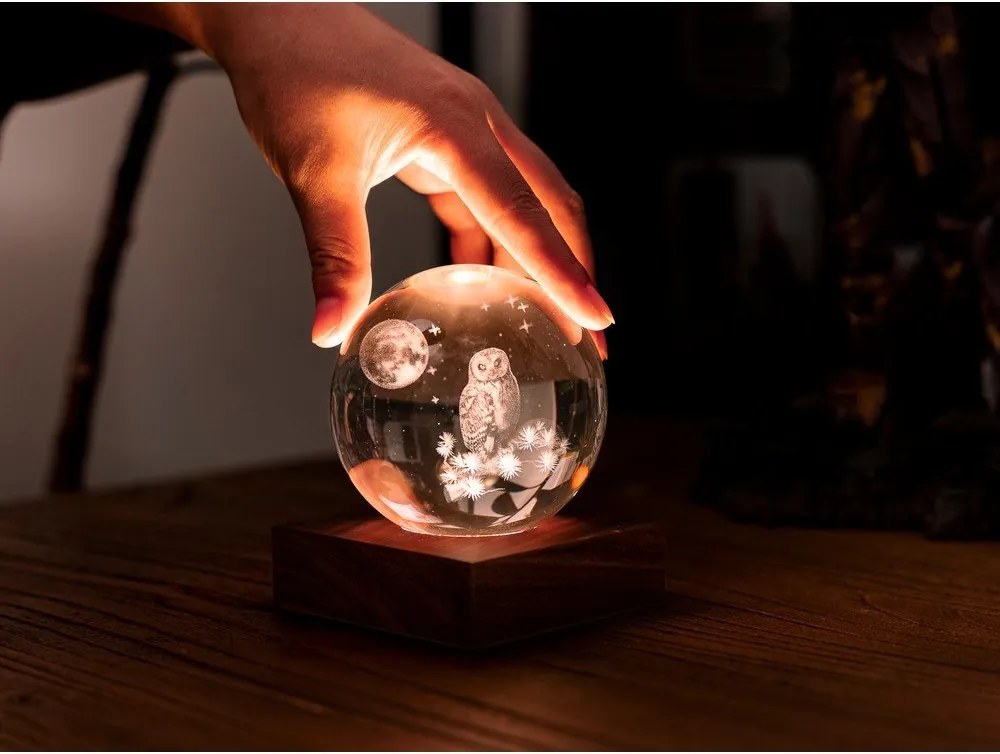 Decorațiune luminoasă portabilă cu USB ø 8 cm Amber – Gingko