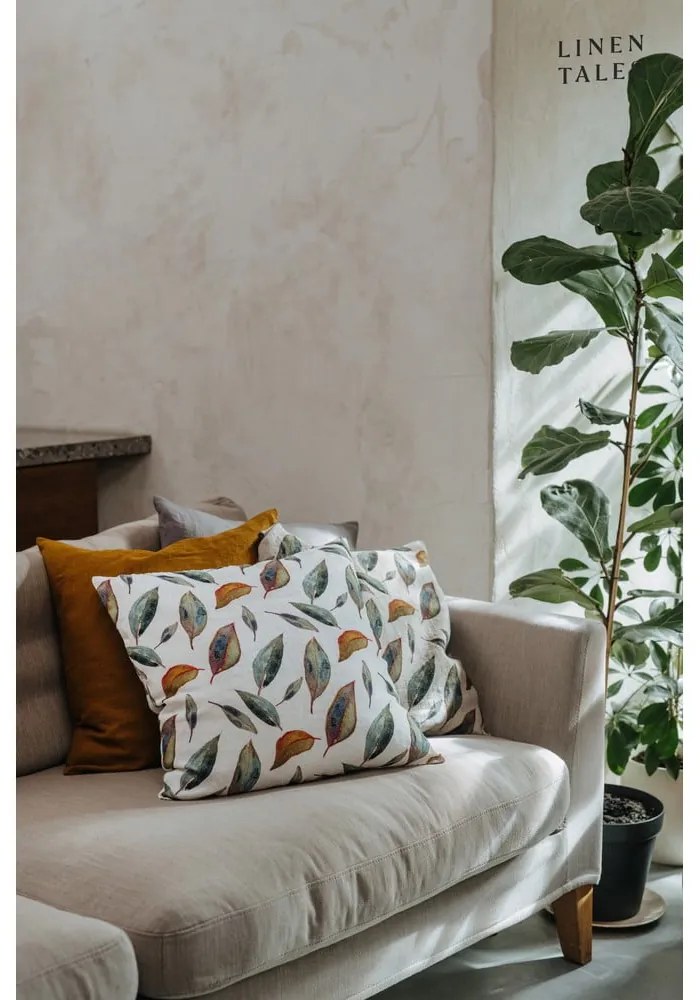 Față de pernă din in 50x50 cm Golden Fall – Linen Tales