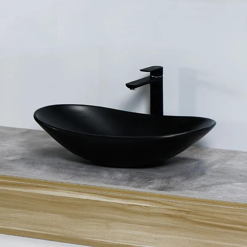 Lavoar Royal ceramica sanitara Negru Mat – 61,5 cm