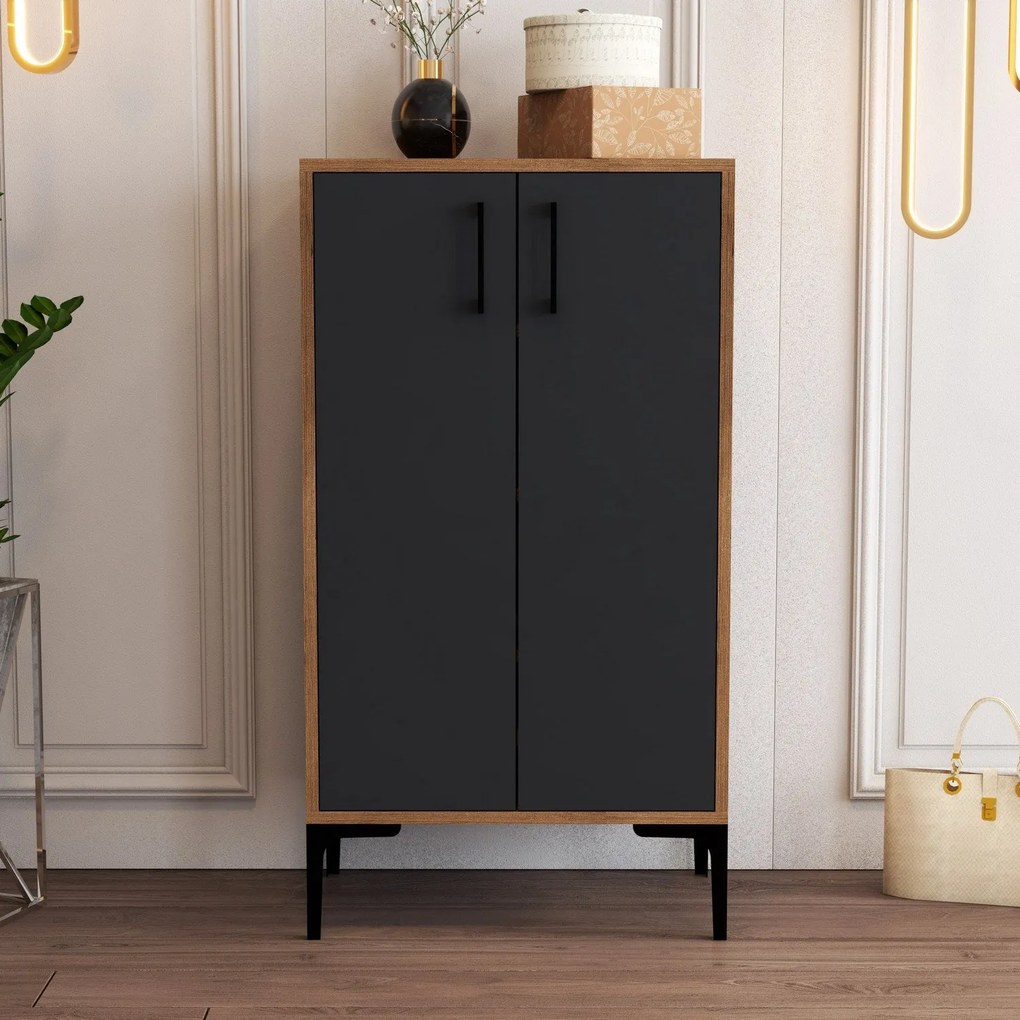 Comodă pentru pantofi Prag - Walnut, Anthracite