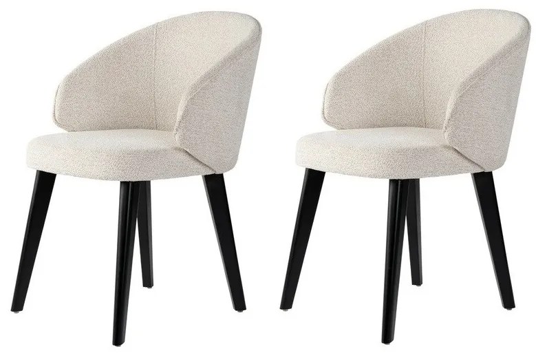 Set de scaune de sufragerie Bentley White andBlack, 2 buc.