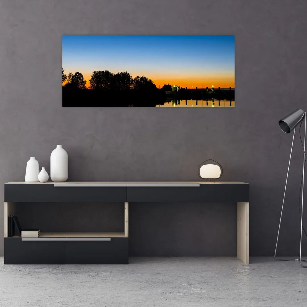 Tablou cu apus de soare (120x50 cm)